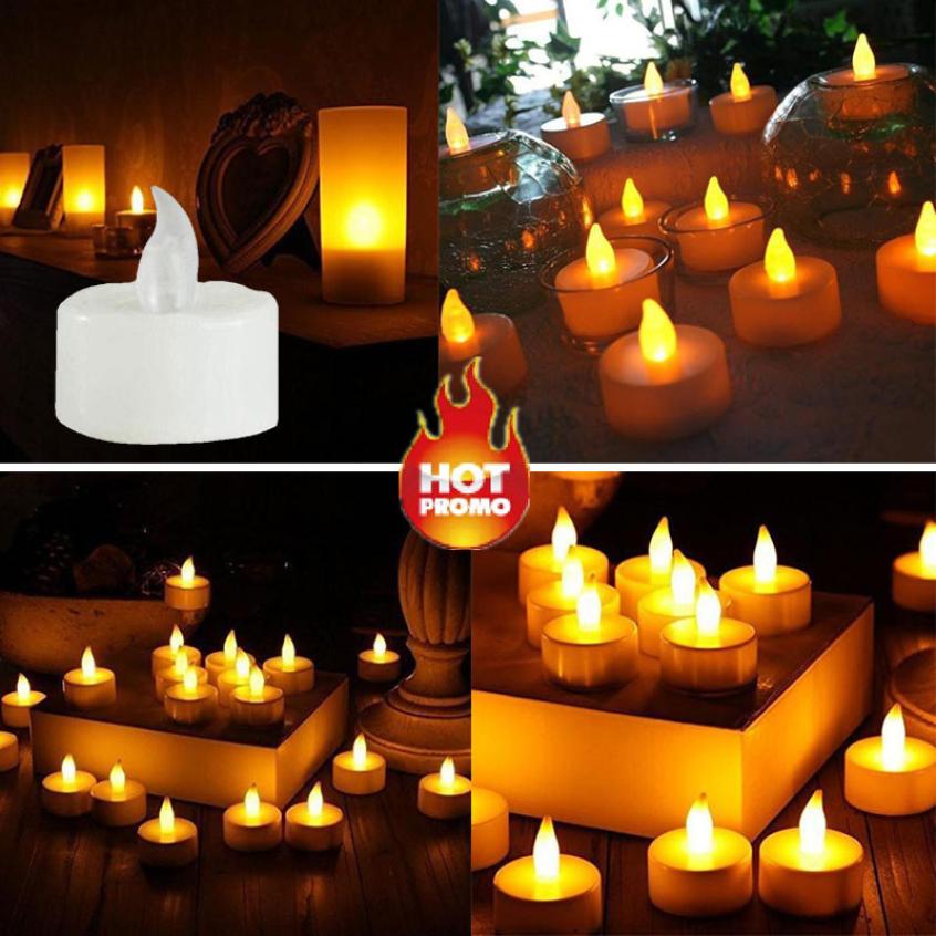 Candles 6pc LED Tea Light Candles Realistic Battery-Powered Flameless Candles 2018a29