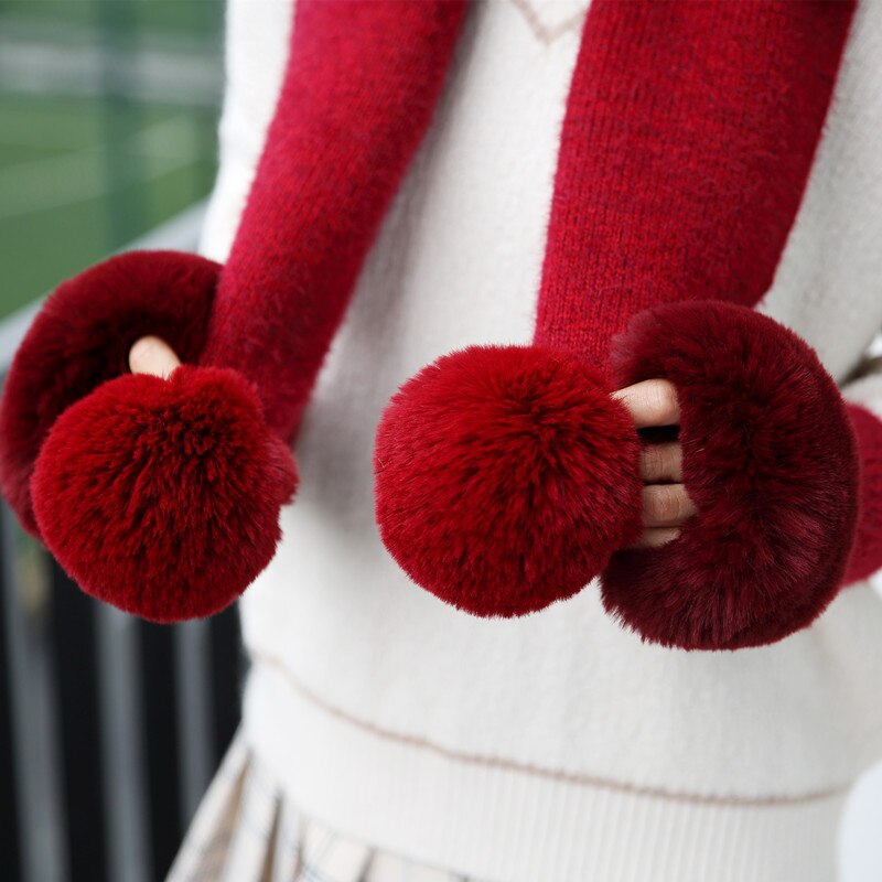 Hoeden Sjaals Handschoenen Drie Sets Van Vrouwen Hoed Mooie Meisjes Warm Breien Lente Herfst En Winter Skullies Mutsen Cap