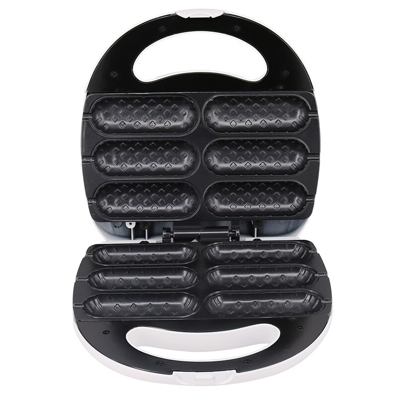 Elektrisk sprø mais hotdog vaffel maker mini fransk muffin hundepinne pølse maskin frokost panne baking grill uk pl