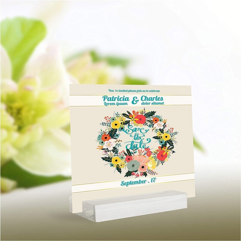 Clear Acrylic Stand Sign Holder Place Card Base Table Numbers Holder Seat Bracket for Wedding Receptions Events