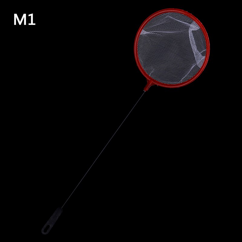 Mini fisknät akvariefisk fångst verktyg handtag fisknät akvarium fisk tank renare tillbehör runda slumpmässig färg: M1