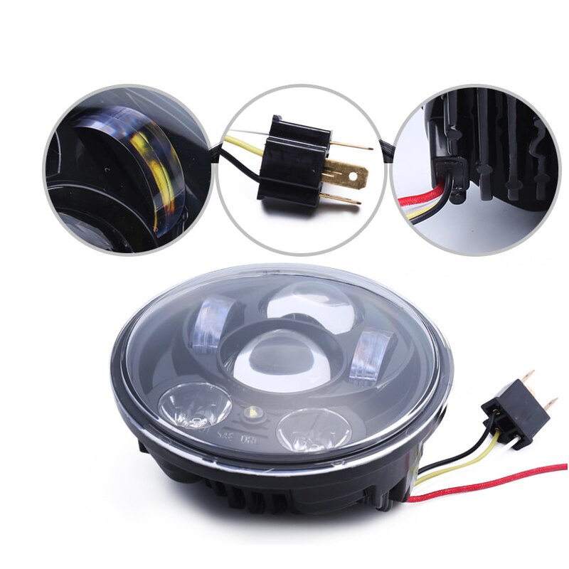 Voor Yamaha Bolt Raider Stryker SCR950 Warrior 5.75 Inch Ronde Led Koplamp Hi Dimlicht Met Parking Light