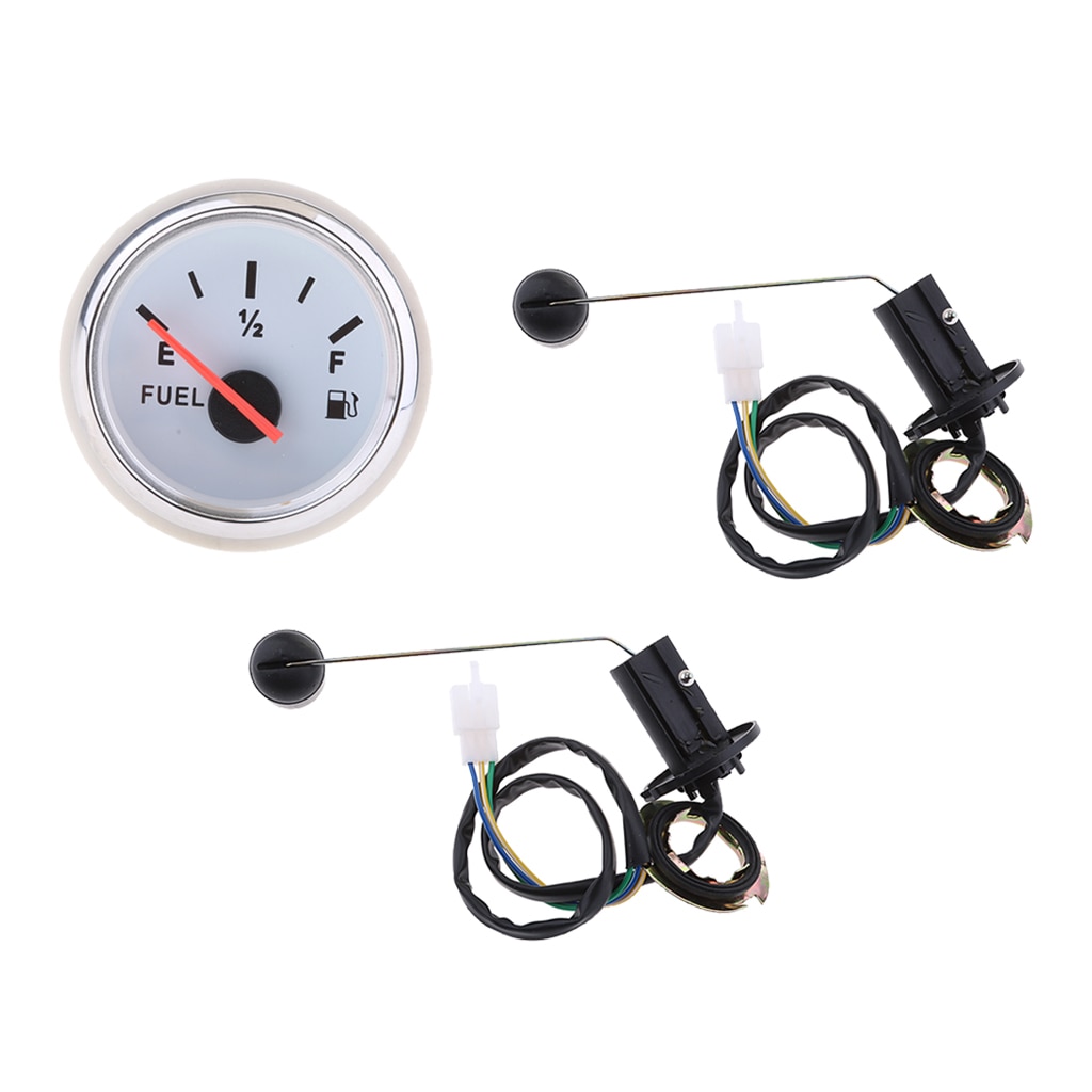 Magideal 3 x båd marine brændstof niveaumåler led + brændstofmåler niveau sensor hvid