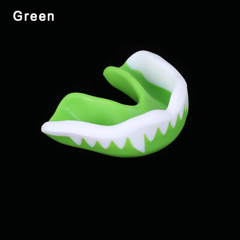 1pc Soft EVA Silicone Tanden Protector Volwassen Mond Guard Gebitsbeschermer voor Boksen Sport Voetbal Basketbal Hockey Karate Muay Thai: Style 2 - green