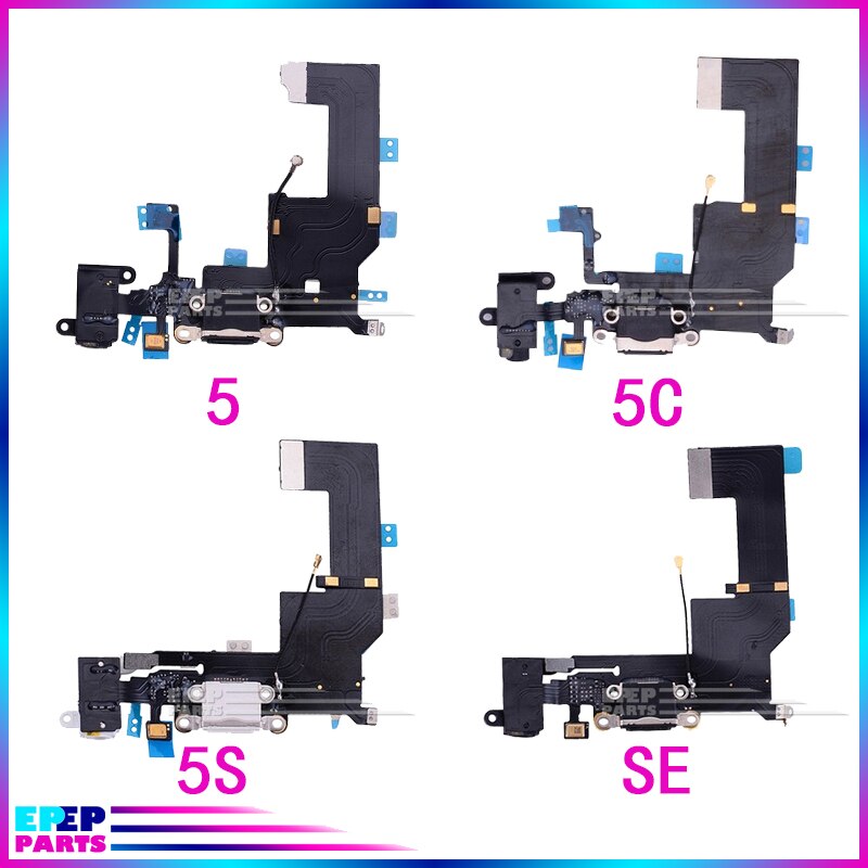 Puerto de carga para iphone 5SE 5C 6splus 6 plus cargador Flex con tarjeta Mic micrófono Flex Cable 5 6 6S