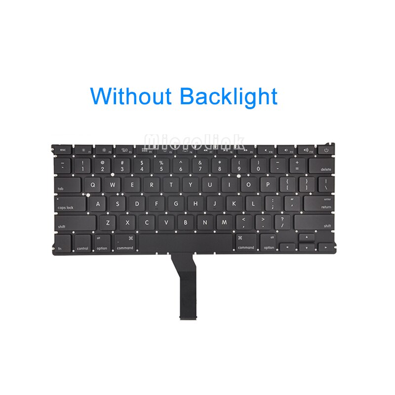 Laptop Keyboard for Macbook Air 13" A1369 A1466 US USA English keyboard with Backlight Year: Black