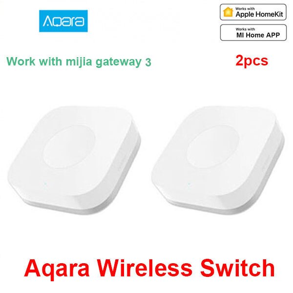 Xiaomi Norma Mijia Casa Intelligente Sensore Multifunzionale BLE Gateway 3 Sistema di Allarme Intelligente On-Line Radio Luce di Notte Campana 2020 Più Nuovo: 2pcs aqara switch