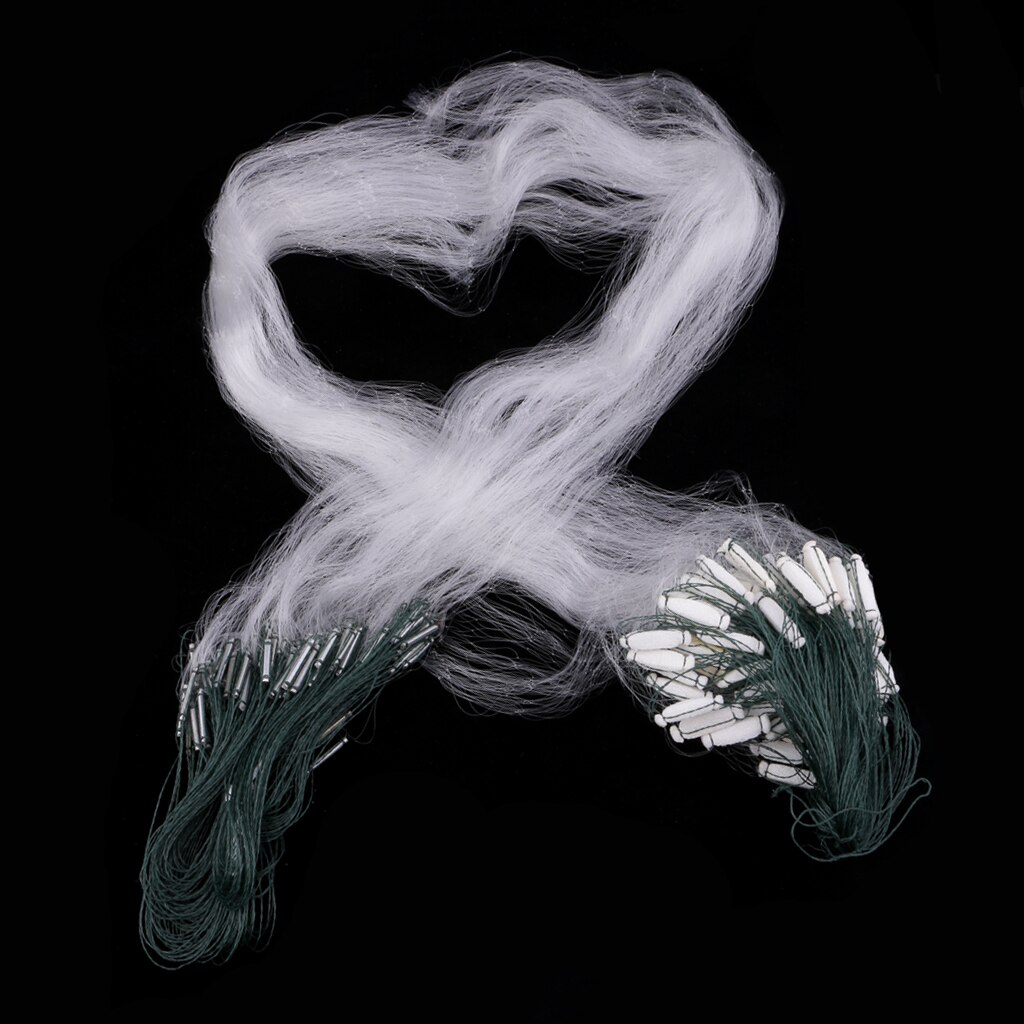 Clear Fishing Gill Net 3 Layers Float Monofilament Mesh Gill Nylon All Size