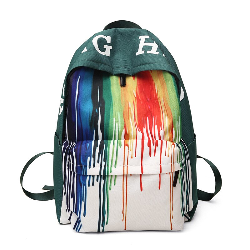 Zwart Wit School Satchel Unisex Casual Dagrugzak Lichtgewicht Vrouwen Terug Zak Schooltassen Voor Tienermeisjes Jongens College: BD08 Green