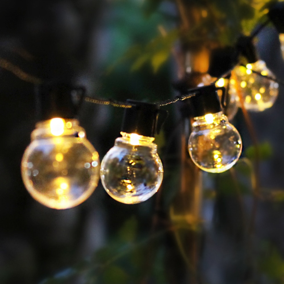 3M 6M Led String Light Ball Globe Bulb Fairy Lights Chain G50 Outdoor Garden Patio Garland Wedding Party Christmas Decoration