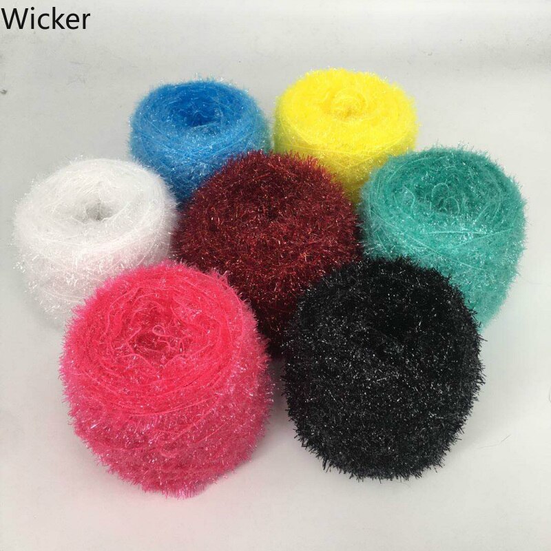 100G/Skein Regenboog Kleur Wimper Veren Garen Anti-Pilling Fancy Acryl Breigaren Voor Handgemaakte hoed Tas Sjaal