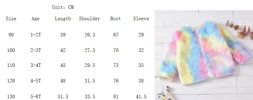 Kids Coral Fleece Jas Winter Warmer Baby Meisje Tie Dye Jassen Zachte Lange Mouw Pluche O Hals Zip Up Bovenkleding dikker Kleding