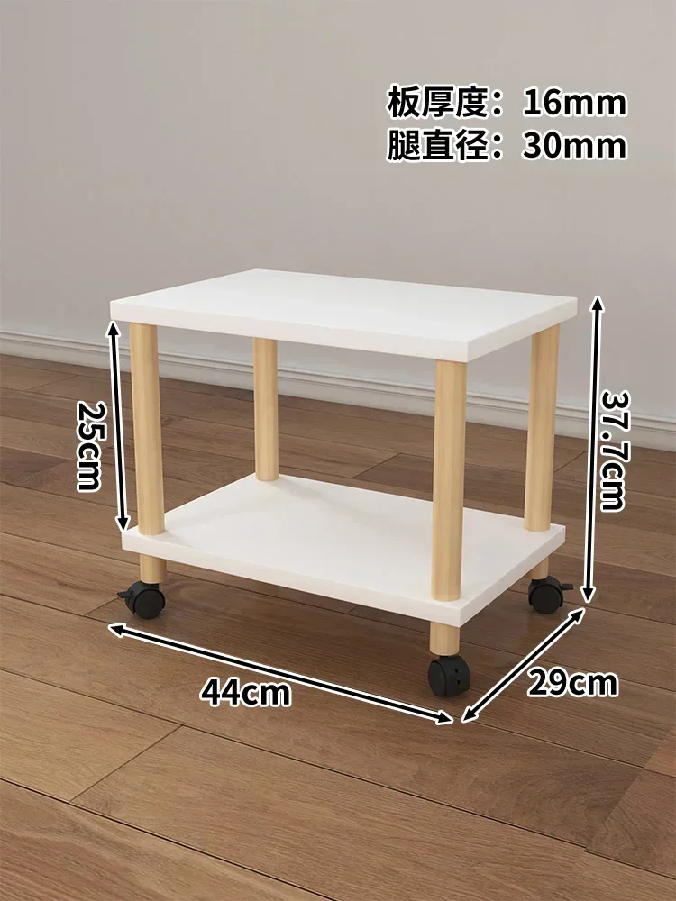 Büro-Drucker-Gestell, doppelschichtige Aufbewahrung, für Höhle Haushalt, bodenstehend, mehrschichtiges, bewegliches Schreibtisch-Gestell, praktischer Organizer, Handys Regal: Licht Lila