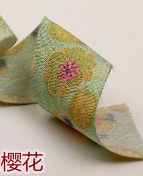 Handgemaakte ambachtelijke patchwork japanse wind retro crêpe katoenen kimono lint 4cm*92cm patch naaien tilda doek: 1