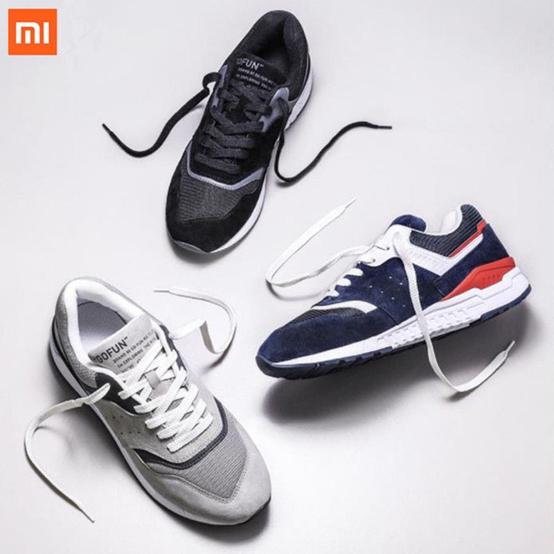 Xiaomi Mijia 90 points leather retro shoes casual sports shoes breathable refreshing mesh men's Running shoes