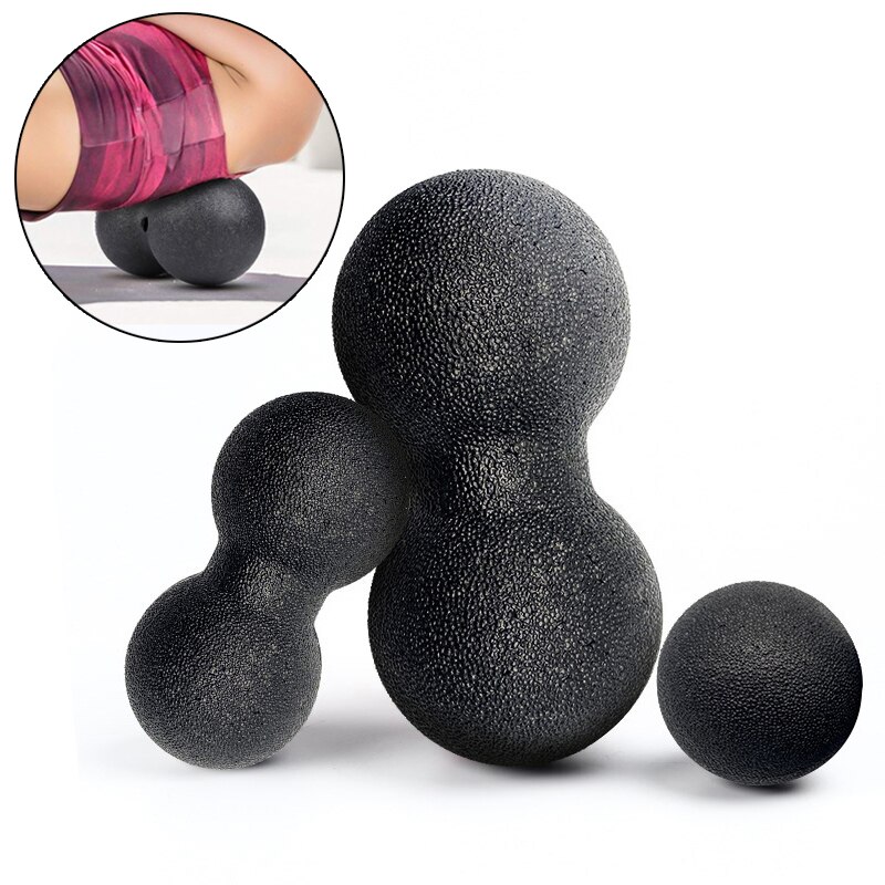Mini pelota para hacer ejercicio, pelota de masaje de Lacrosse doble, movilidad, cacahuete, liberación miofascial, Yoga de tejido profundo
