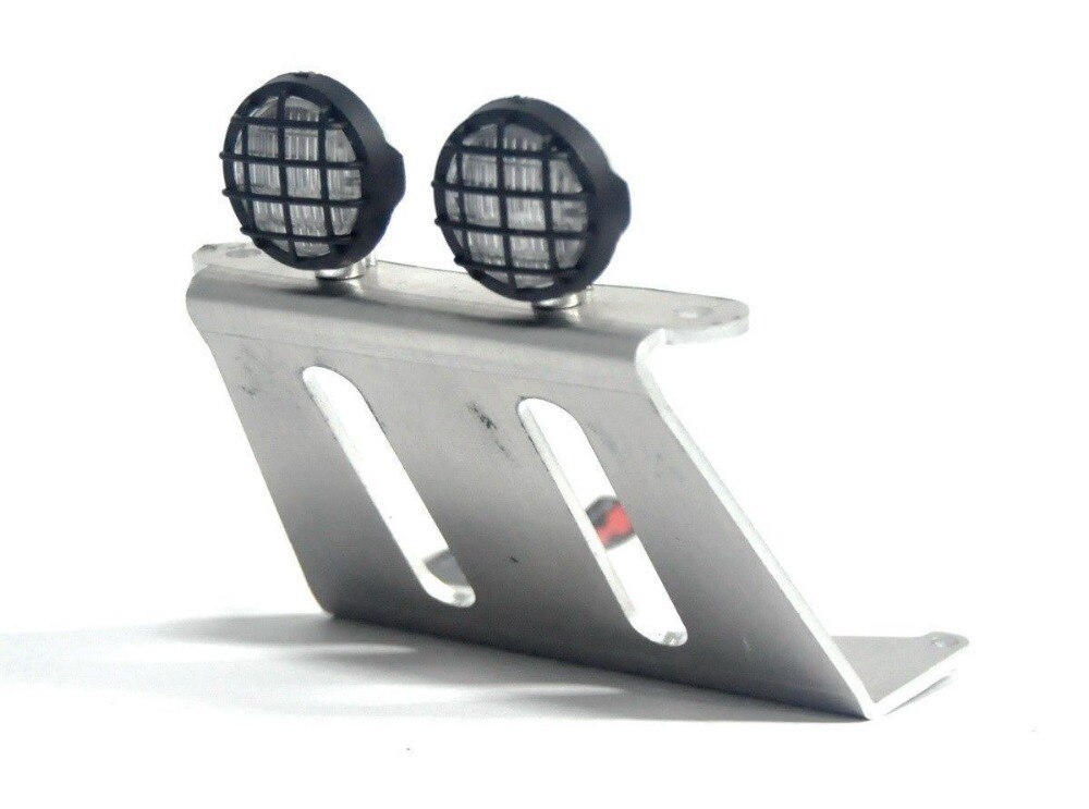 Alloy Fender Bumper /LED Lights Bar (2 leds) For CW-01 Tamiya Midnight Pumpkin / UNIMOG 406) Truck 1/10 SCALE RC