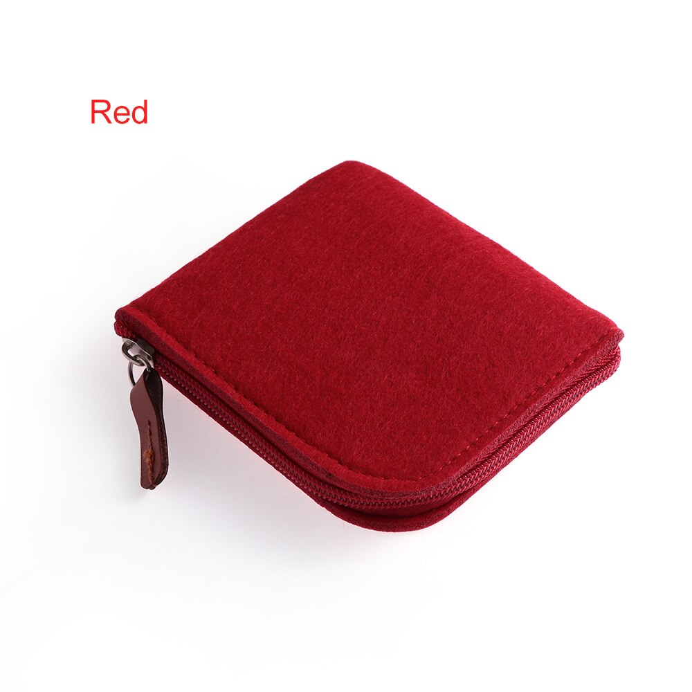 1PC Sanitary Napkin Storage Bag Canvas Pad Makeup Bag Coin Purse Jewelry Organizer Credit Card Pouch Case Tampon Packaging: B-red