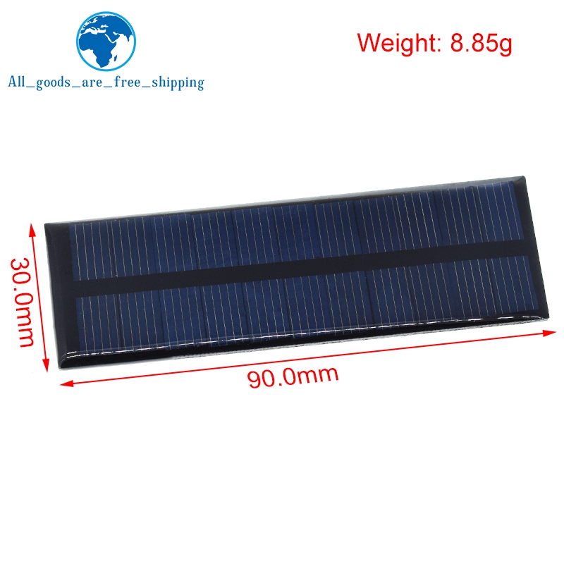 1Pcs Zonnepaneel Diy Fotovoltaïsche Solar Torch Mobiele Lader Lamp Licht Zon Power Solar Charger 90*30Mm 0.38W 5.5V 70mA
