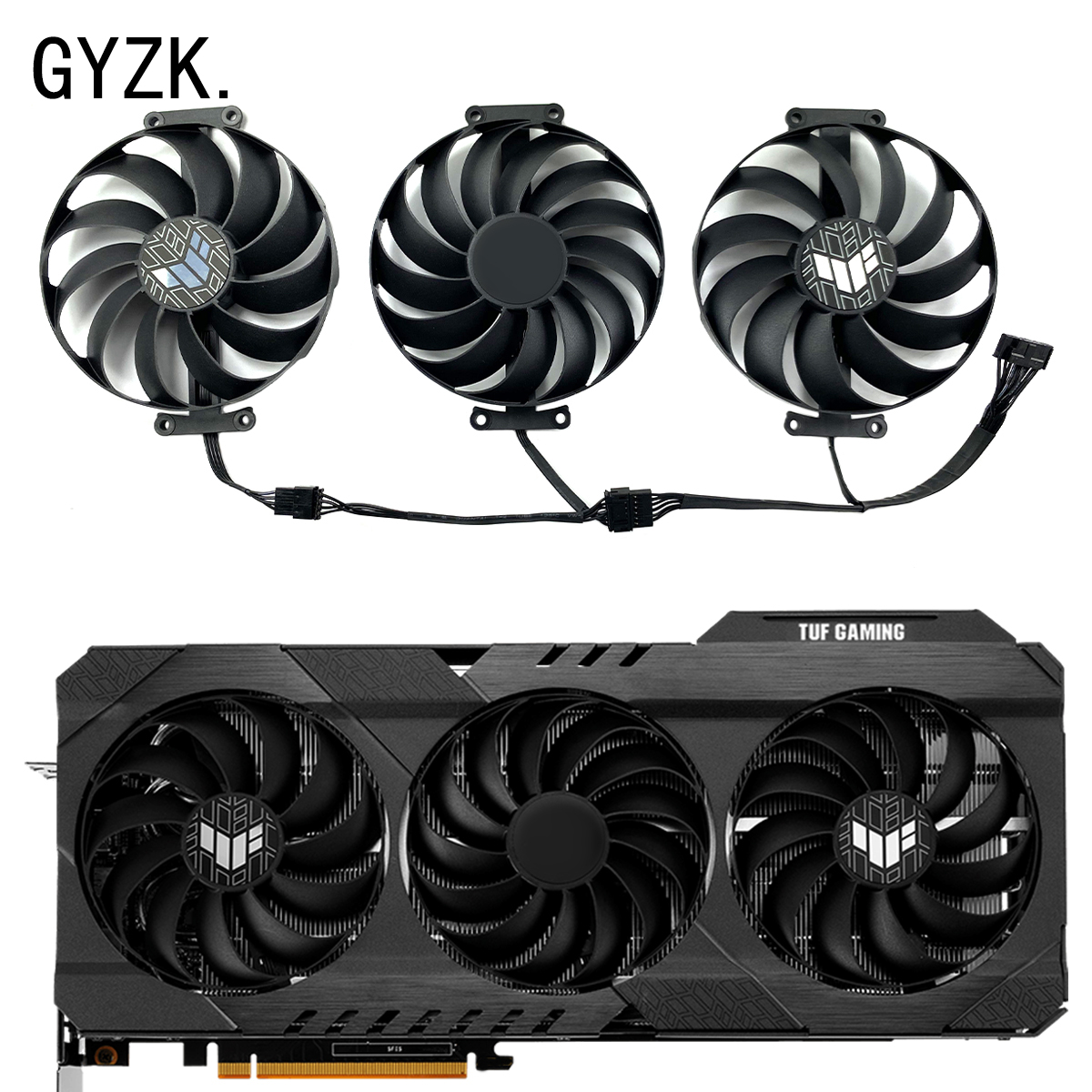 For ASUS TUF RX6700XT 6800 6800XT 6900XT 6950XT GAMING OC Graphics Card Replacement Fan