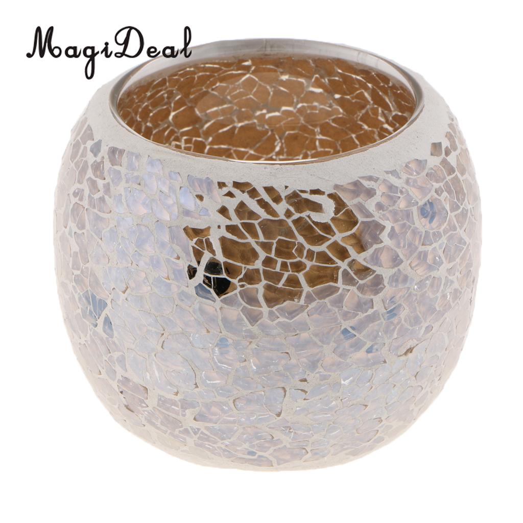 MagiDeal sortiert Marokkanischen Mosaik Glas Votiv Kerzenhalter Tee Licht Leuchter Kerzenhalter Heimat Dekor Tabletop Mittelpunkt: 03