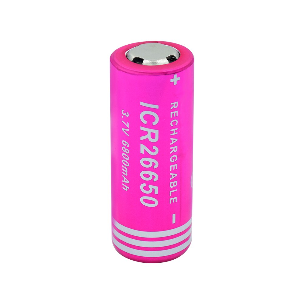 1/2/4 pièces 3.7v Volt ICR 26650 6800mAh Lithium Ion Li-ion 26650 batterie Rechargeable pour lampe de poche LED lampe frontale: 1 piece