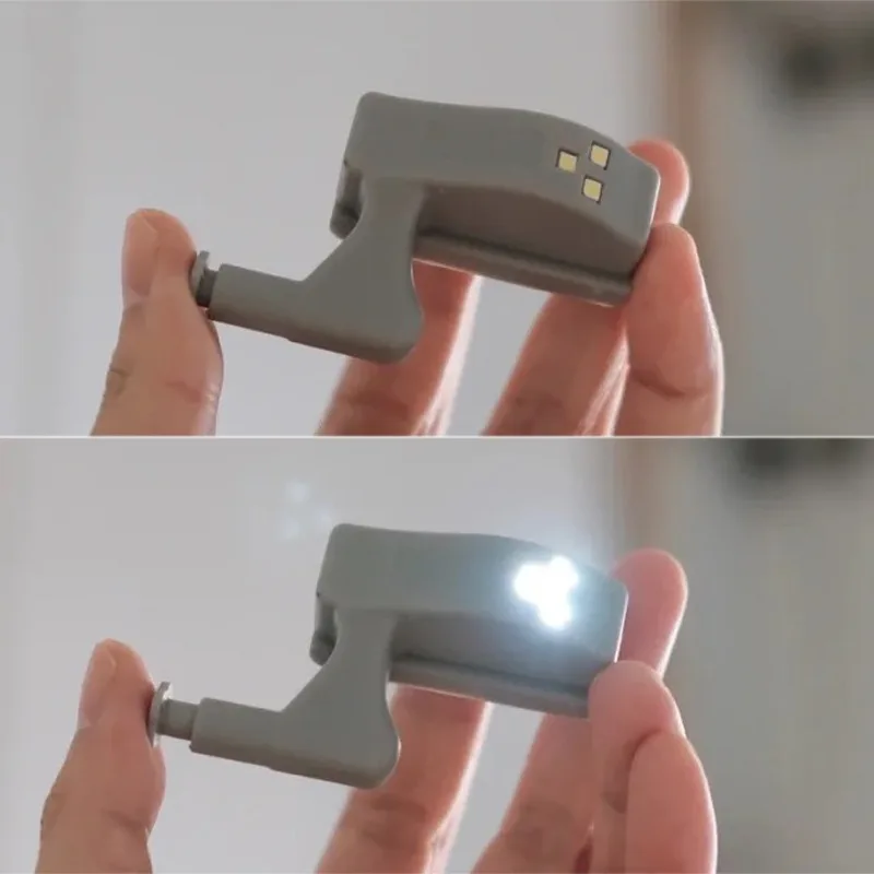 1/30 stk. universel led-lampe med indvendig hængsel, underskabslampe, garderobe, sensorlampe til skab, køkken, soveværelse, skab, natlamper