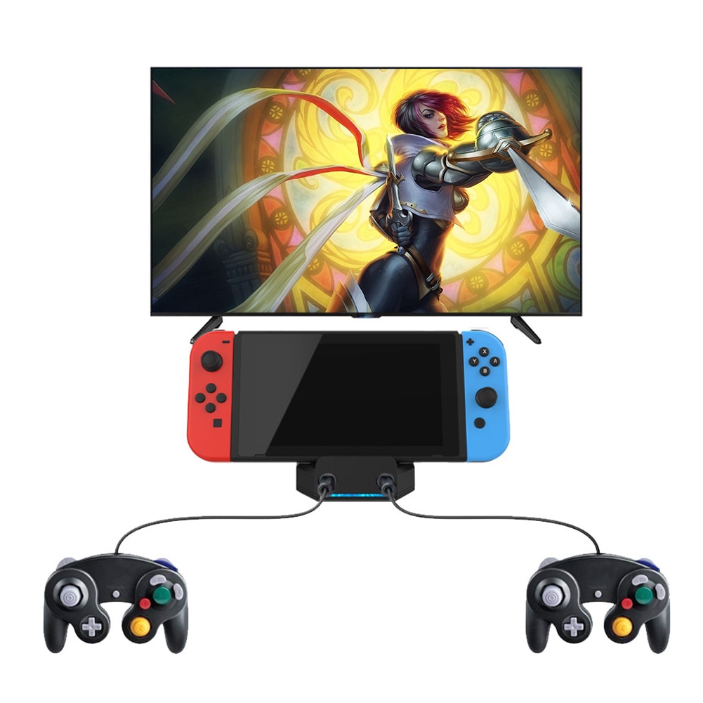 Portable For Nintendo Switch TV Docking Station TV Adapter for GameCube Controller Charging Dock
