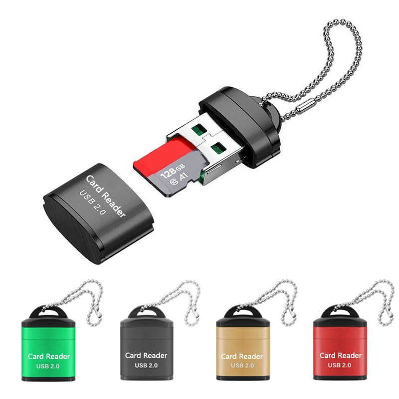 Voor USB Micro SD/TF-kaartlezer USB 2.0 Mini mobiele telefoon Geheugenkaartlezer Hoge snelheid USB-adapter voor laptopaccessoires