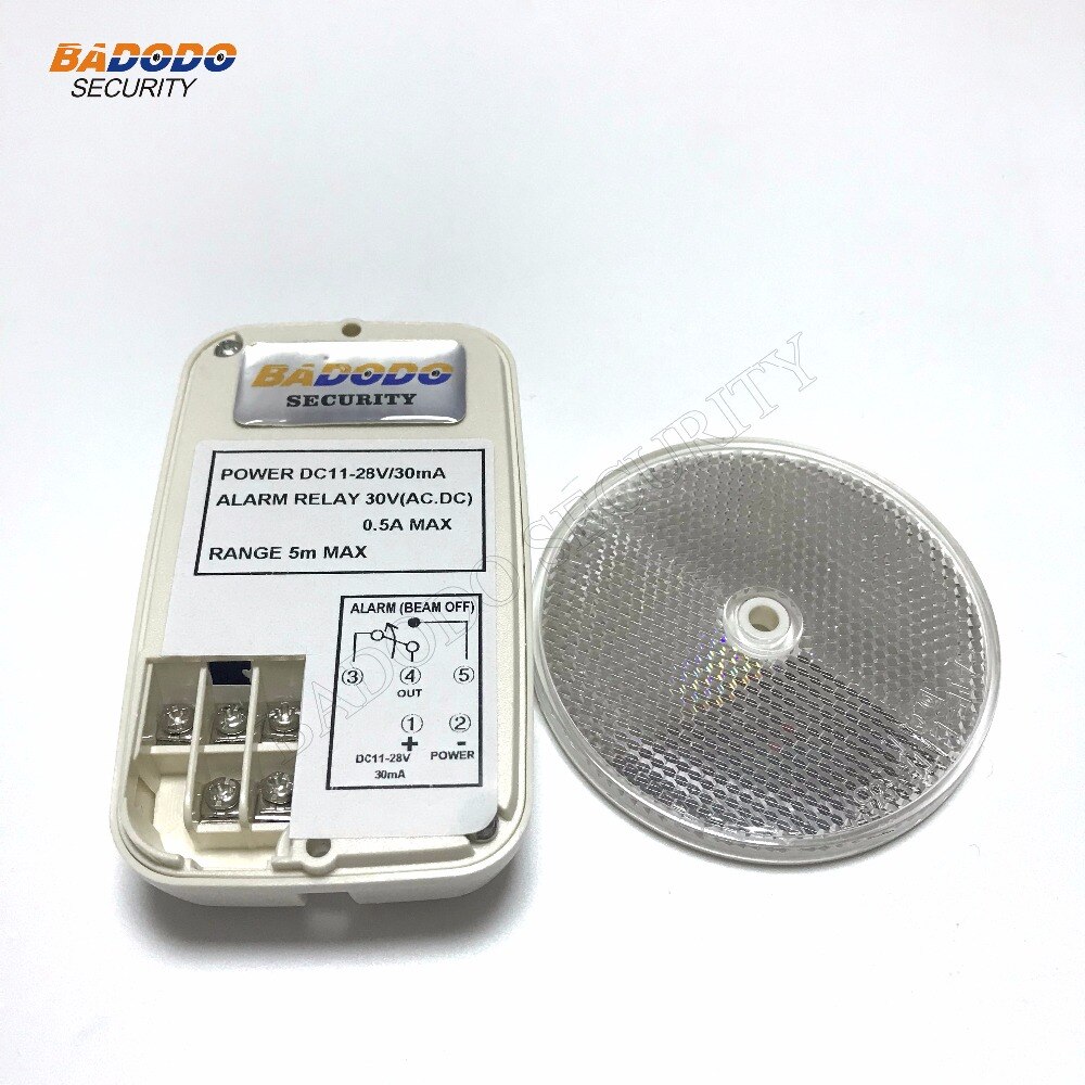 Active Infrared Beam Sensor ABO-5L for alert of entrance,exit,window,passage,stairs,Reflective,easy to install