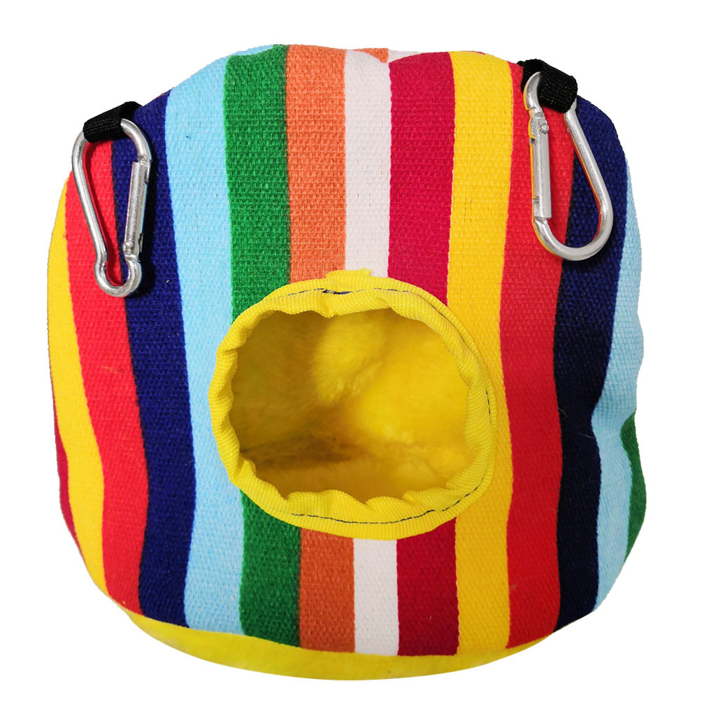 Nido de loros para mascotas, casa, hábitat, cueva, tienda colgante, periquito, hamaca para dormir en forma de refugio artículos para aves, cama colgante: C / M