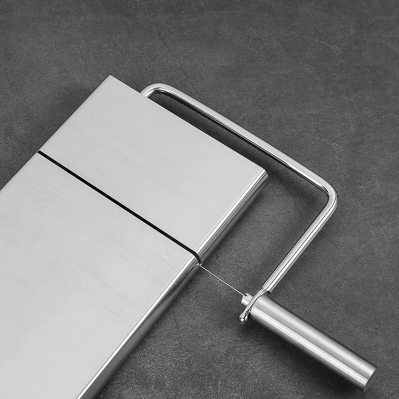 Cheese Slicer Stainless Steel Single-Line Cheese Cutter Reusable Manual Function Cheese Ham Slicer Kitchen Cutting Tool
