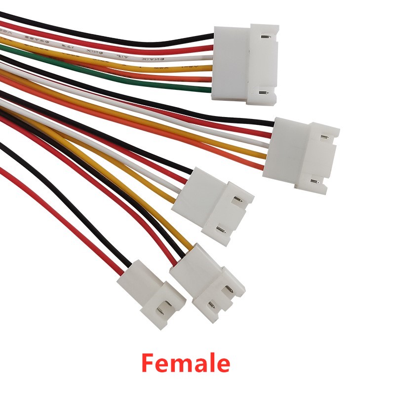 JST Connector XH2.54mm 2P 3P 4P 5P 6P cable connectors wire connectors Plug Socket JST XH2.54mm Pitch 2.54mm 2-6Pin 20CM 26AWG