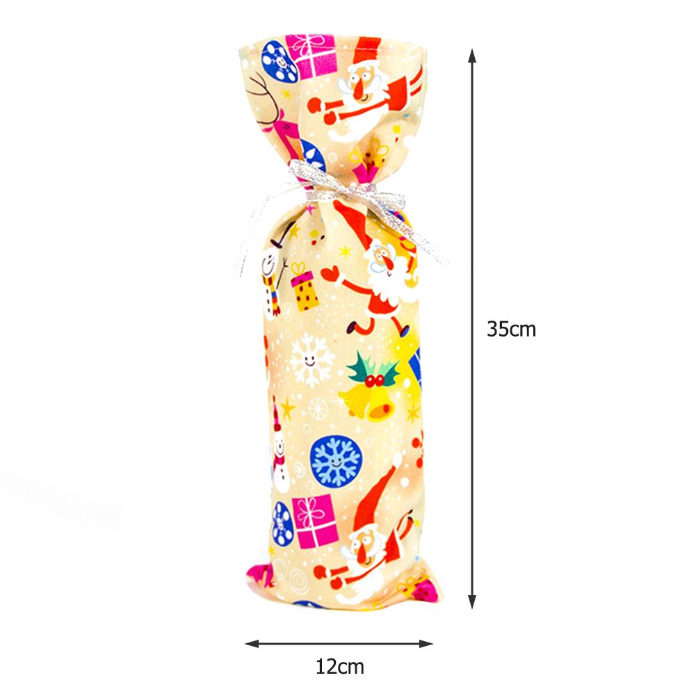 Wijnfles Cover Kerstboom Elanden Sneeuwpop Kerstman Doek Stofkap Voor Jaar Party Thuis Tafeldecoratie: F