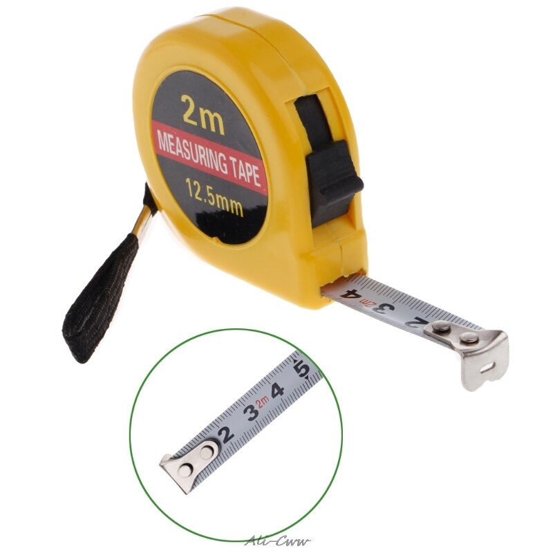 Mini Pocket 2m Retractable Tape Measure Ruler Tool Builders Home DIY Garage Rule