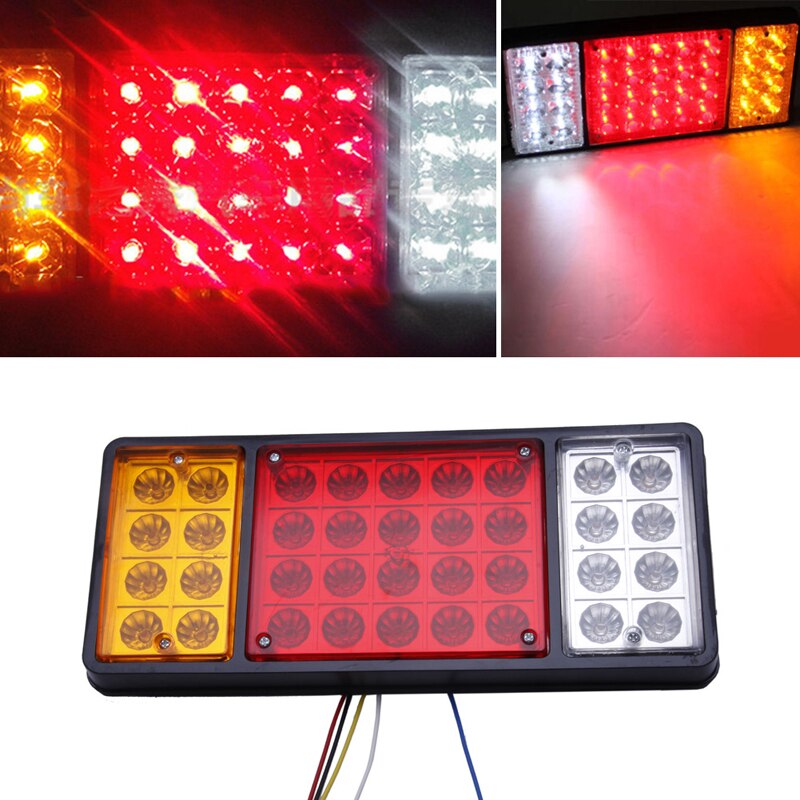 3 farver 12v baglygte baglygte campingvogn til led trailer ude vandtæt  m2ed