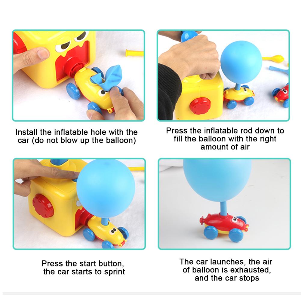 Kinderen Inertiële Power Ballon Auto Science Experiment Speelgoed Puzzel Fun Inertiële Power Auto Ballon Kid Vroege Onderwijs