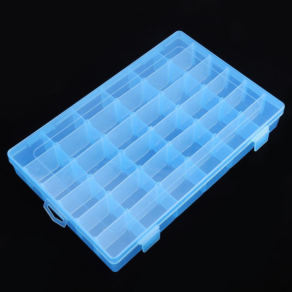 36 Grid Transparent Plastic Storage Jewelry Box Compartment Storage Detachable Electronic Rubber Accessories Beaded Storage Box