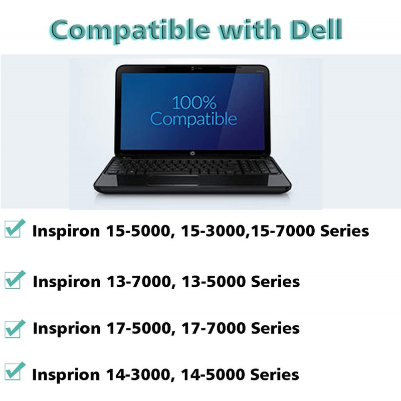 65W Charger for Adapter Dell Inspiron 15 3000 5000 Series 15-3552 3558 3565 3567 5551 5552 5555 5558 5559 Laptop Power Supply