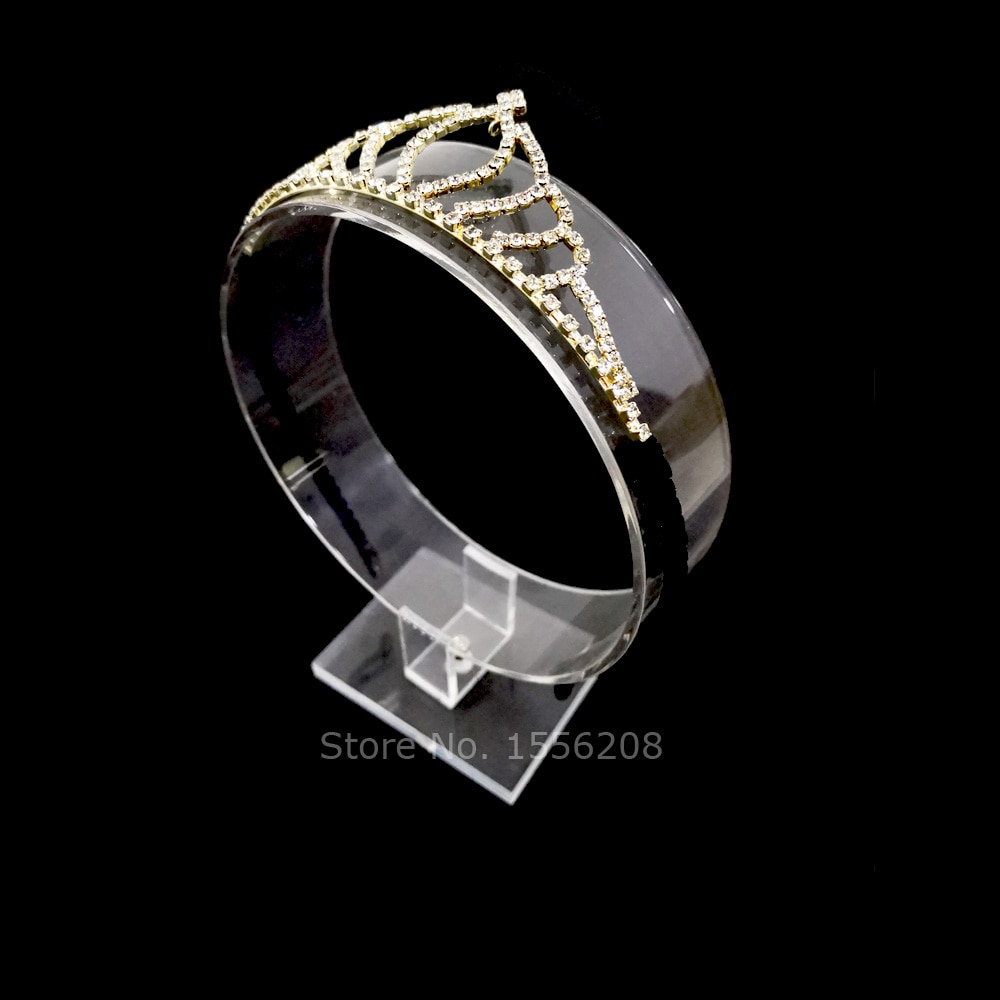 Acrylic Headband Holder Crown Display Stand Clear Hair Band Tiara Storage Racks