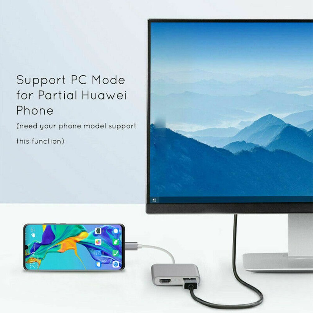 USB C zu Dual HDMI Adapter 4K 4 in 1 Typ C zu Dual HDMI USB 3,0 Port für MAC OS Windows Android Linux USB C Gerät