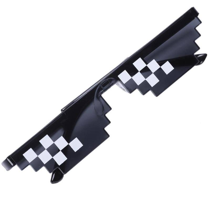 Mozaïek Zonnebril Grappige Tweedimensionale Zonnebril Persoonlijkheid Mozaïek Foto Glazen Speelgoed Zonnebril Reizen V3I7