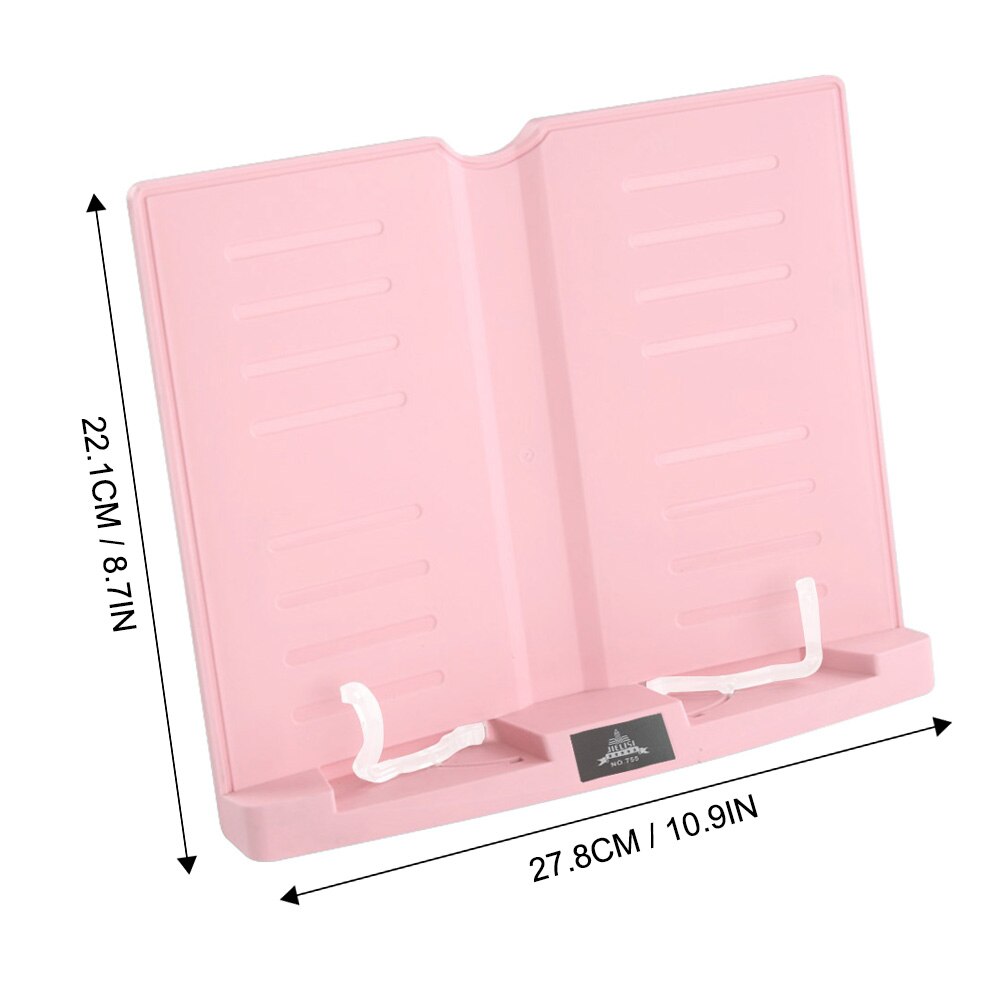 Portable Book Stand Adjustable 6 Angles Book Document Holder Foldable Bookstand Hands Free Desk Reading for Book Textbook