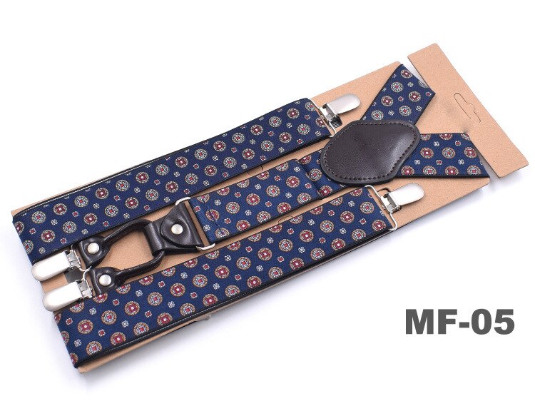 Men Suspenders Straps Trouser Braces Adjustable Elastic Solid Color Y Back 4 Clips for Wedding Casual Formal Father Husband: MF-05