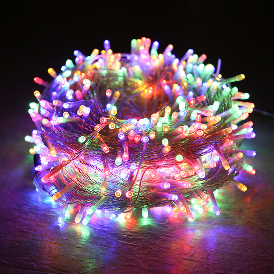 30M 50M 100M guirlande lumineuse LED de noël 8 Modes fête de guirlande de mariage lumière Icile lampe de décoration extérieure de jardin Patio: changeant / 6-10W
