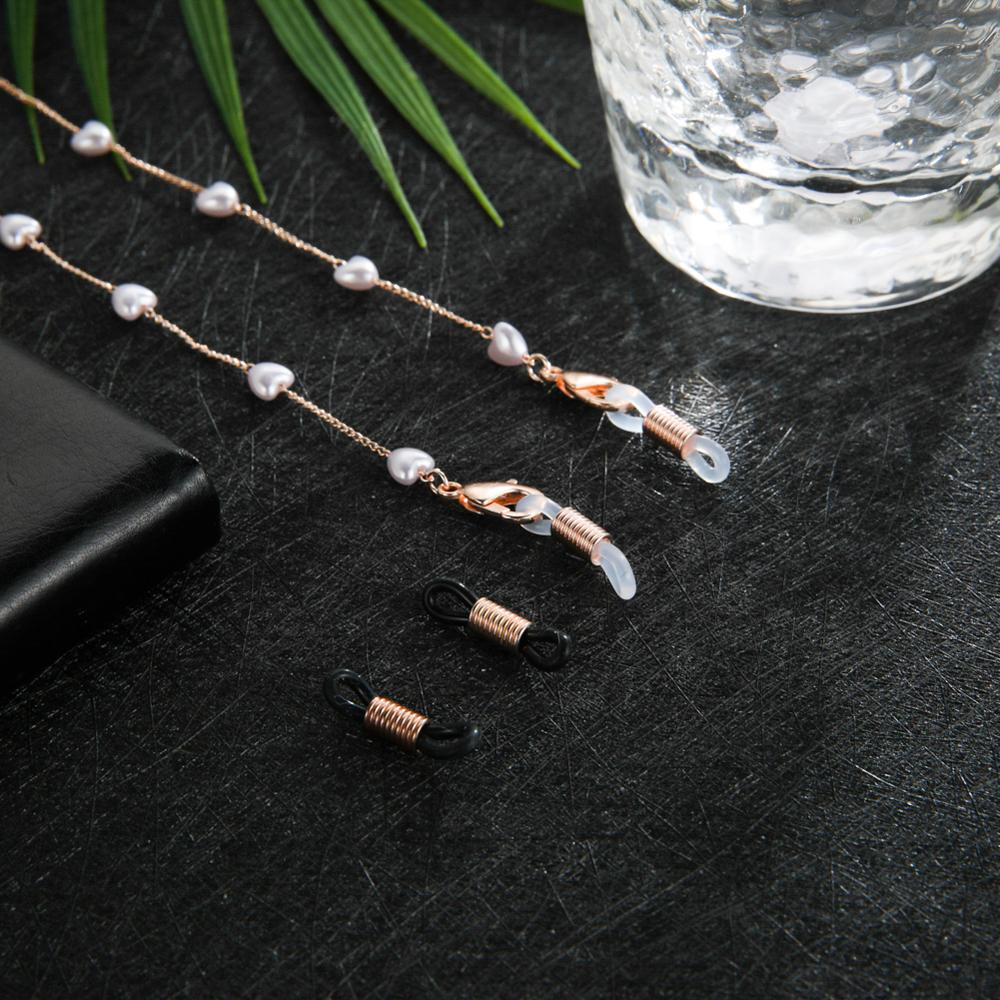 Teamer Gesimuleerde Parel Kralen Ketting Voor Bril Mode Masker Lanyards Ketting Zonnebril Ketting Bandjes Eyewear Accessoires: I Rose Gold Color