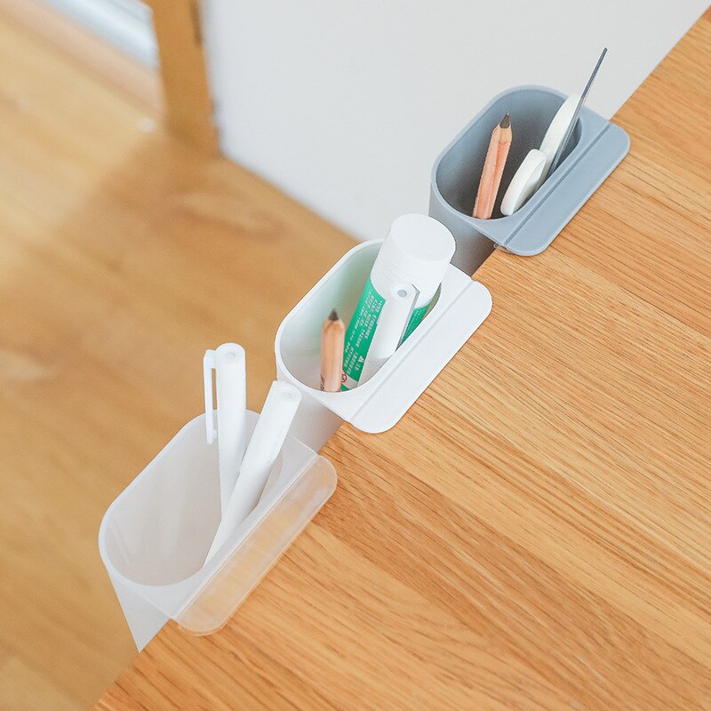 Pasteable Pen Holder Large Capacity Desk Pen Holder Home Office Organiser Desk Organizer