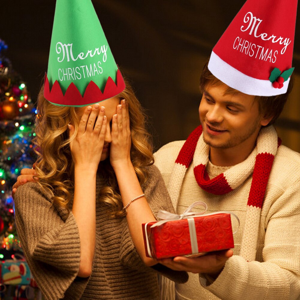 Gorros de duende navideños para niños y adultos, gorros de Papá Noel para Gorro de Navidad, sombreros, accesorios de decoración para de Navidad, Año , suministros para