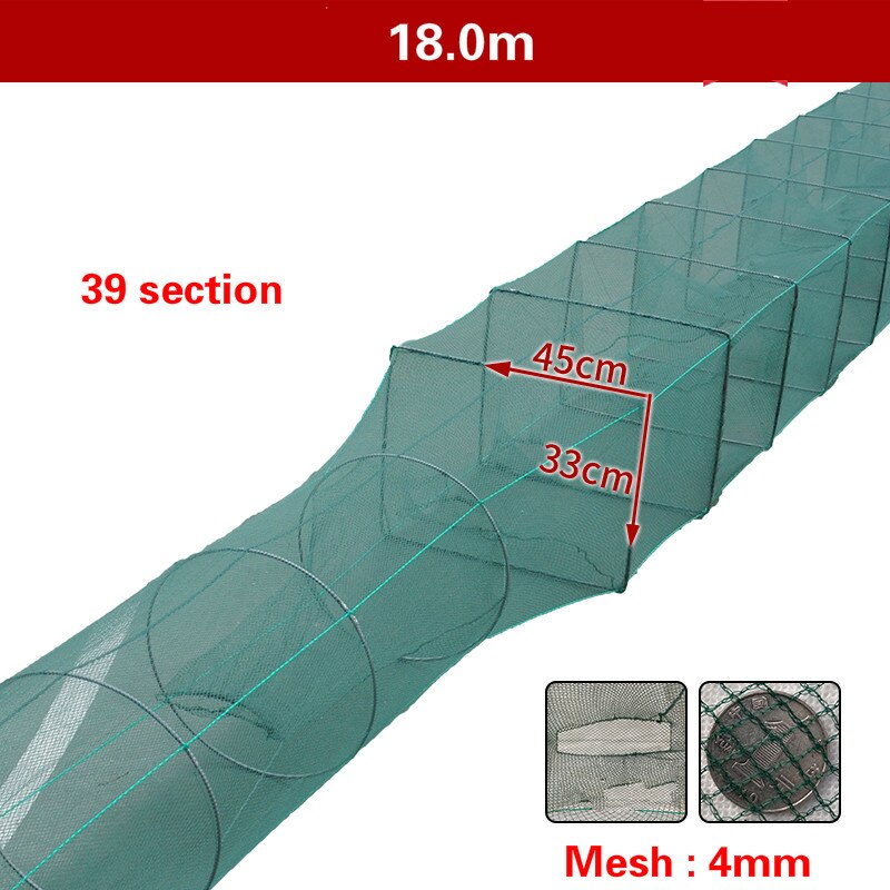1.1m-20m Shrimp Cage Fishing Net Catcher Trap Foldable Crab Crayfish Lobster Fishing Net Cast Fishing Network Outdoor