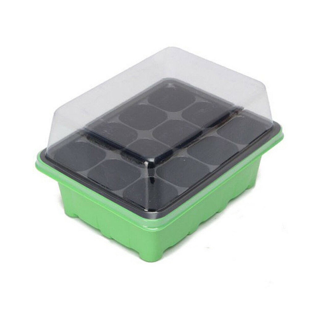 Succulent Plantings Propagation Germination Tool 12 Grids Seed Starter Kit Starting Flower Pots Plant Nursery Propagation Tray: Green